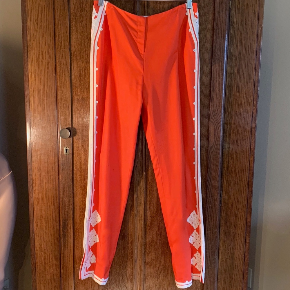 Oscar de la Renta silk vintage trouser sz 10